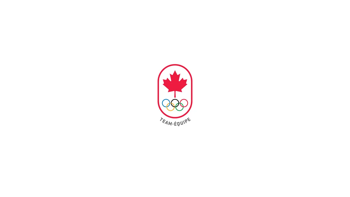 The Team Canada crest: a red maple leaf above the Olympic rings inside a rounded red outline, with TEAM ÉQUIPE beneath.