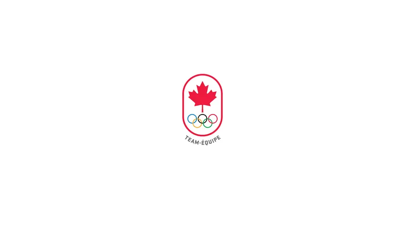 The Team Canada crest: a red maple leaf above the Olympic rings inside a rounded red outline, with TEAM ÉQUIPE beneath.